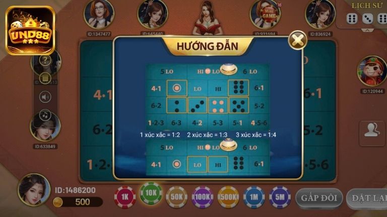 Các cửa cược phổ biến trong Thai Hi Lo