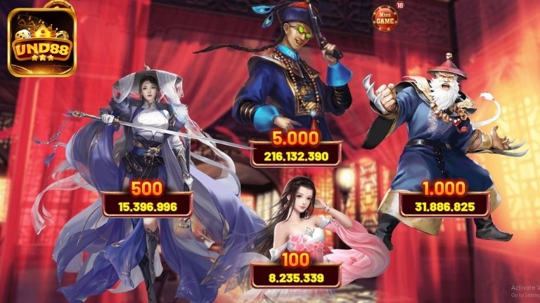 Các phòng chơi Lộc Đỉnh Ký tại cổng game VND88