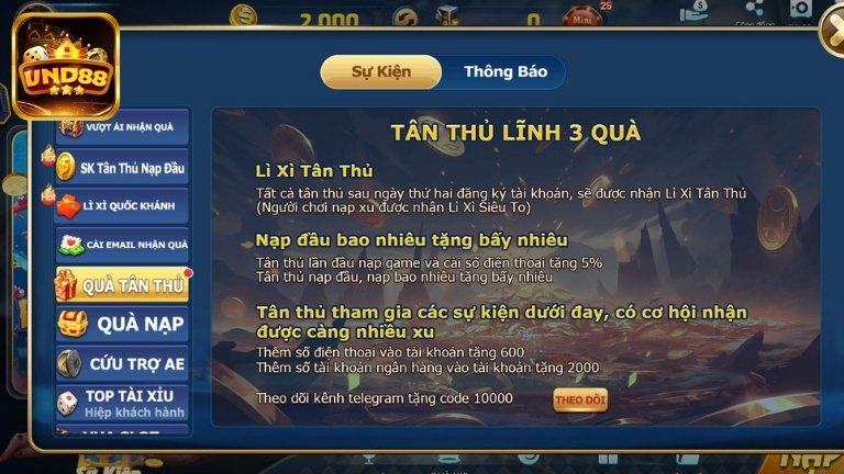 Khuyến mãi VND88 cho tân thủ – Chào đón hội viên mới
