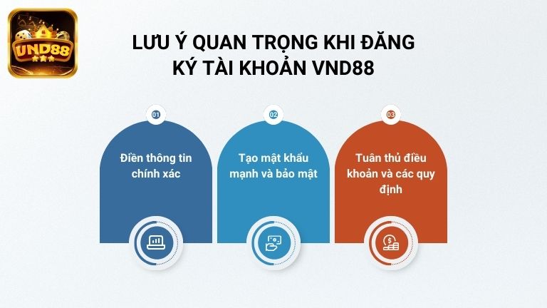 Lưu ý quan trọng khi đăng ký tài khoản VND88