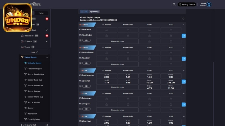 Virtual Sports – Thể thao ảo, cược nhanh từng phút